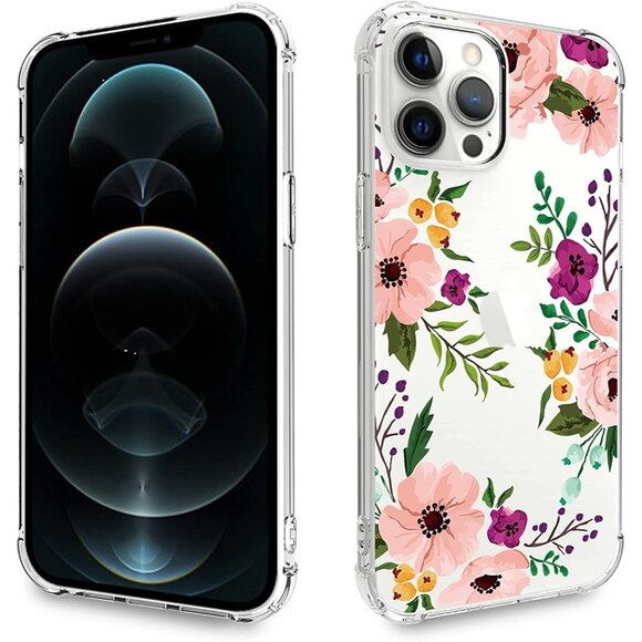 iPhone 12 Pro Max Case Floral Shockproof Protective TPU Bumper Cover spring - Picture 1 of 7